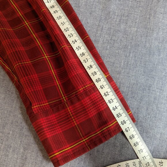 Oakley Regular Fit Button Down Plaid Shirt Red - Size XL - Picture 6 of 12